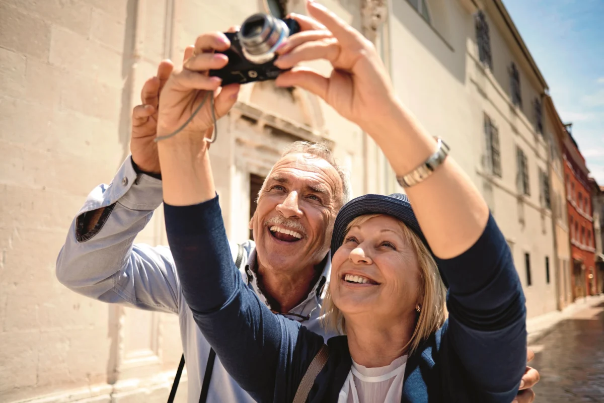 a couple enjoying sight-seeing in dalmatia