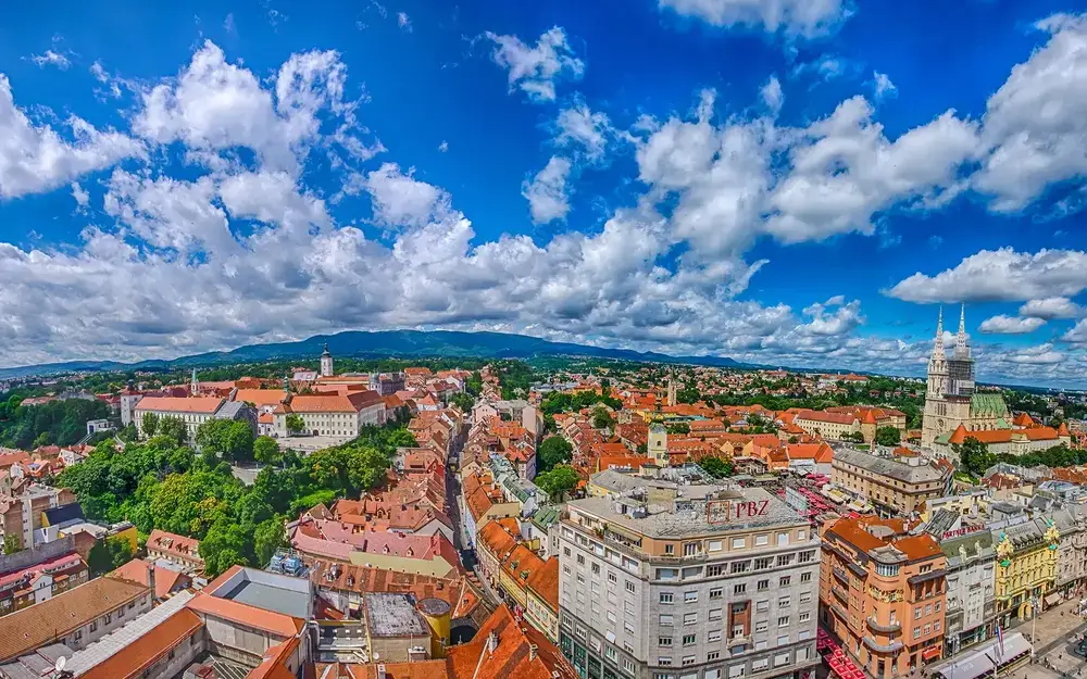 zagreb bird eye view