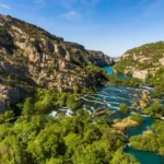 roški slap bird eye view