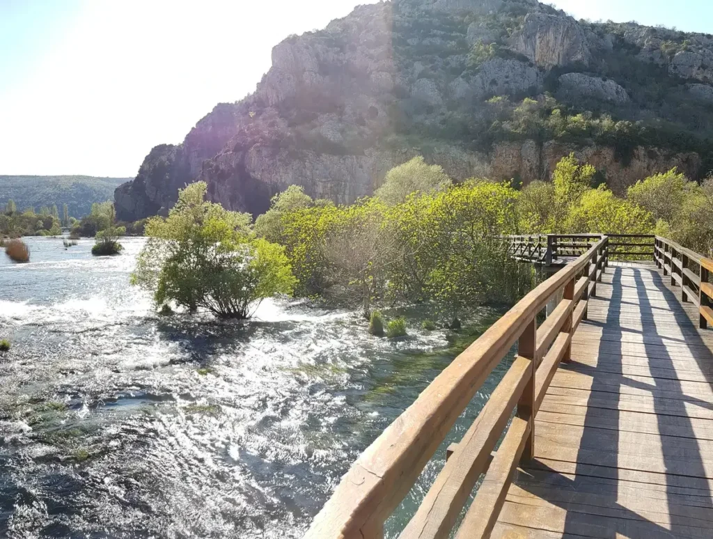 Roški slap bridge over krka river